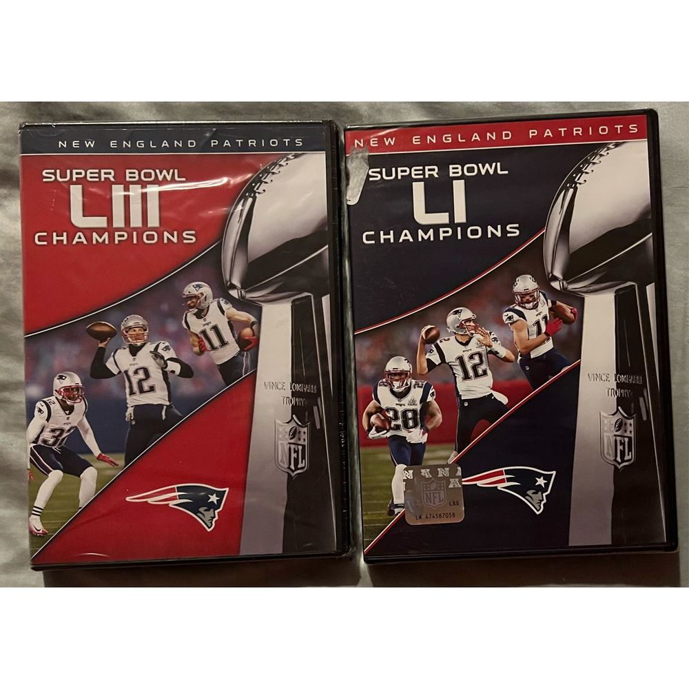 New England Patriots Super Bowl LII and LIII DVDs - Picture 1 of 3